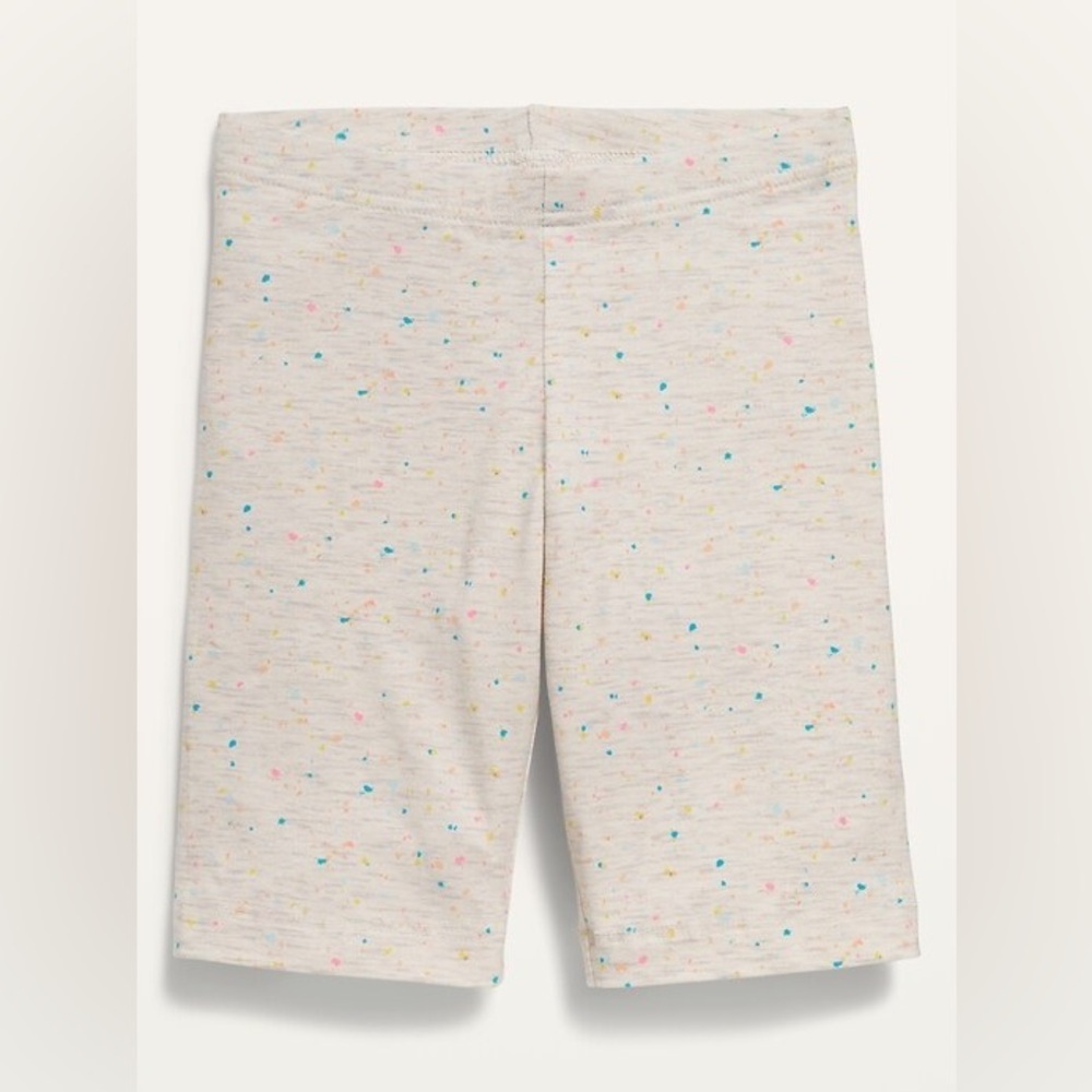 NWOT Old Navy Kids Beige Biker Shorts with Colorful Dots Small 6-7